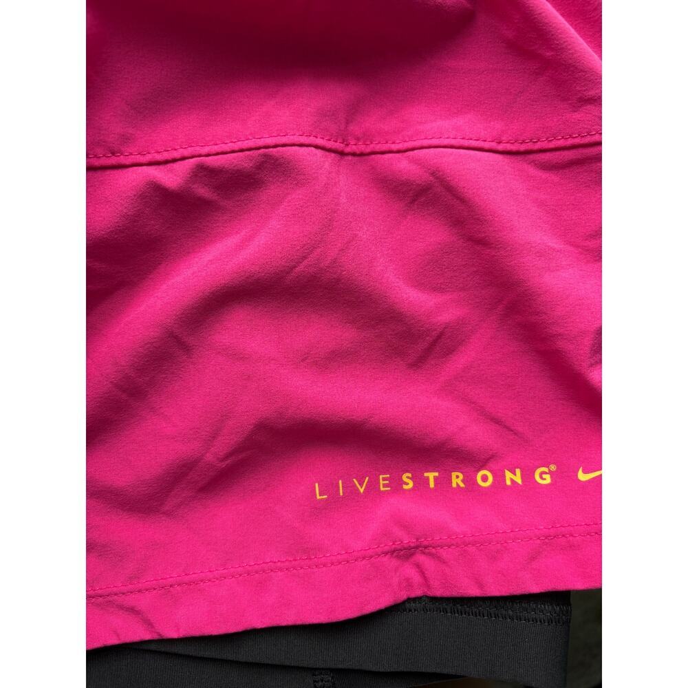Nike Women's Dri-Fit Livestrong 2-in-1 Running Shorts Pink Size XL Lined Running - Picture 5 of 7